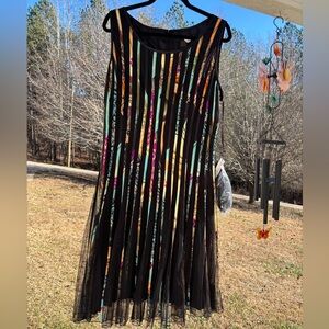 NWT Michael K Colorful Striped Sleeveless Dress